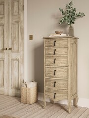 Feather & Black Brown Salcombe 6 Drawer Tallboy - Image 2 of 4