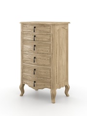 Feather & Black Brown Salcombe 6 Drawer Tallboy - Image 3 of 4