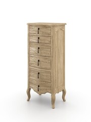 Feather & Black Brown Salcombe 6 Drawer Tallboy - Image 4 of 4