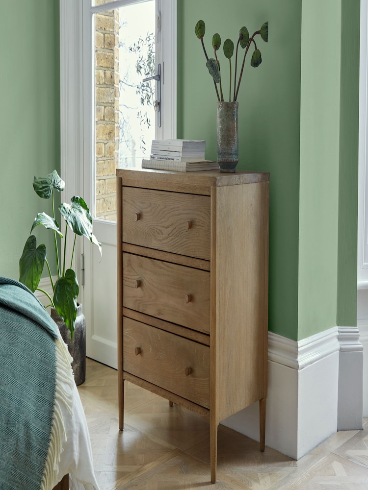 Feather & Black Weathered Oak Aubrey 3 Drawer Chest - Image 1 of 2