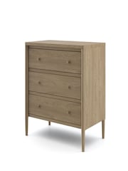 Feather & Black Weathered Oak Aubrey 3 Drawer Chest - Image 2 of 2