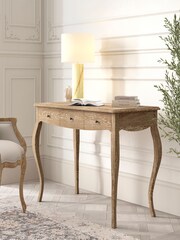 Feather & Black Weathered Oak Sienna Desk - Image 1 of 4