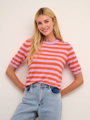 Kaffe Milo Short Sleeve Knit Top - Image 1 of 6