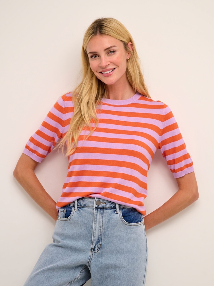 Kaffe Milo Short Sleeve Knit Top - Image 1 of 6