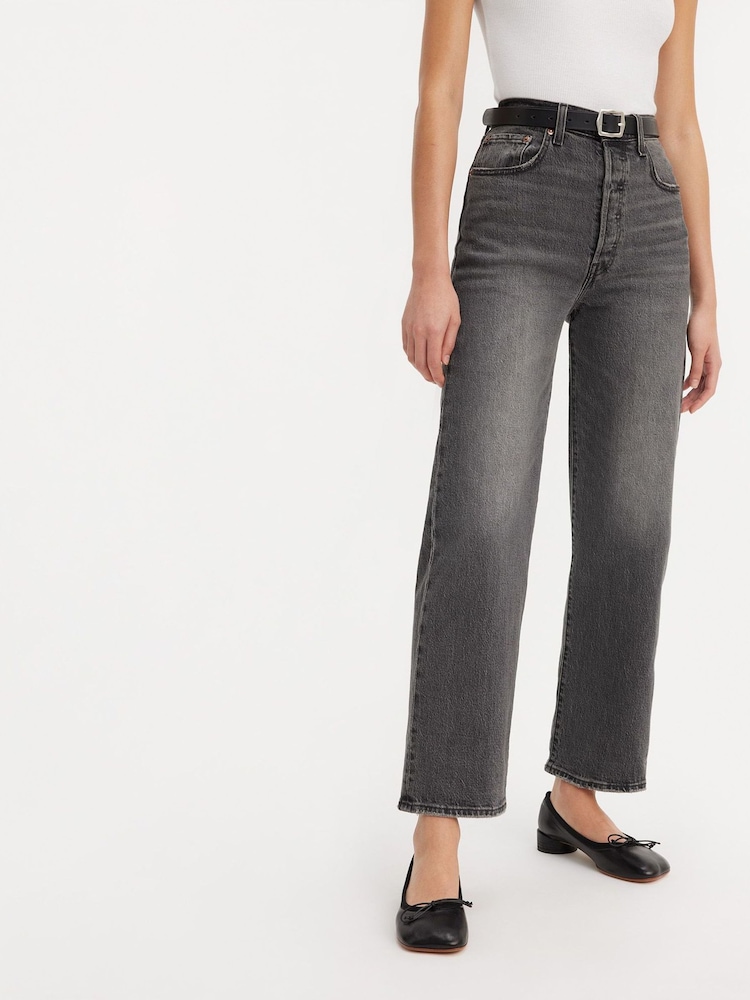 Levi's® Grey Ribcage Straight Ankle Jeans - Image 1 of 16