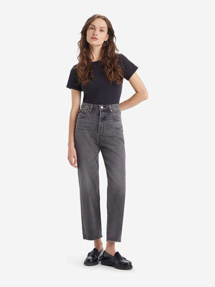 Grijs - Levi's® Ribcage jeans met enkellange rechte pijpen - Image 10 of 16