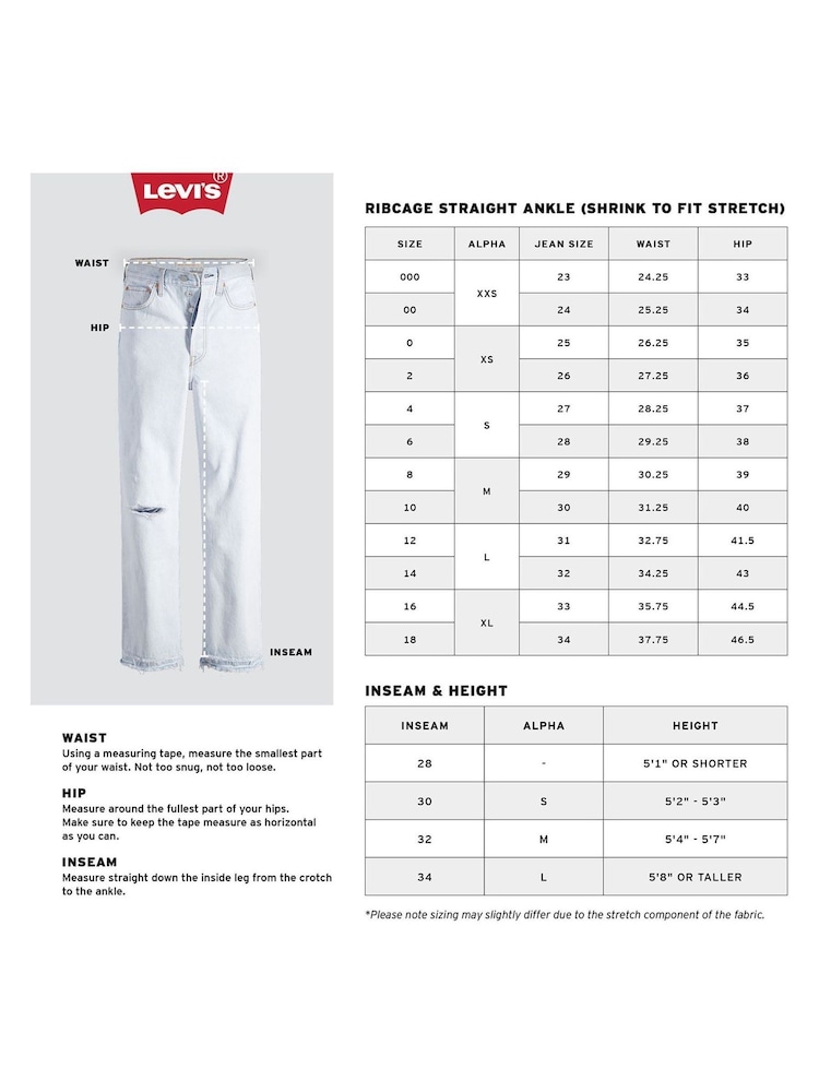 Levi's® Grey Ribcage Straight Ankle Jeans - Image 16 of 16