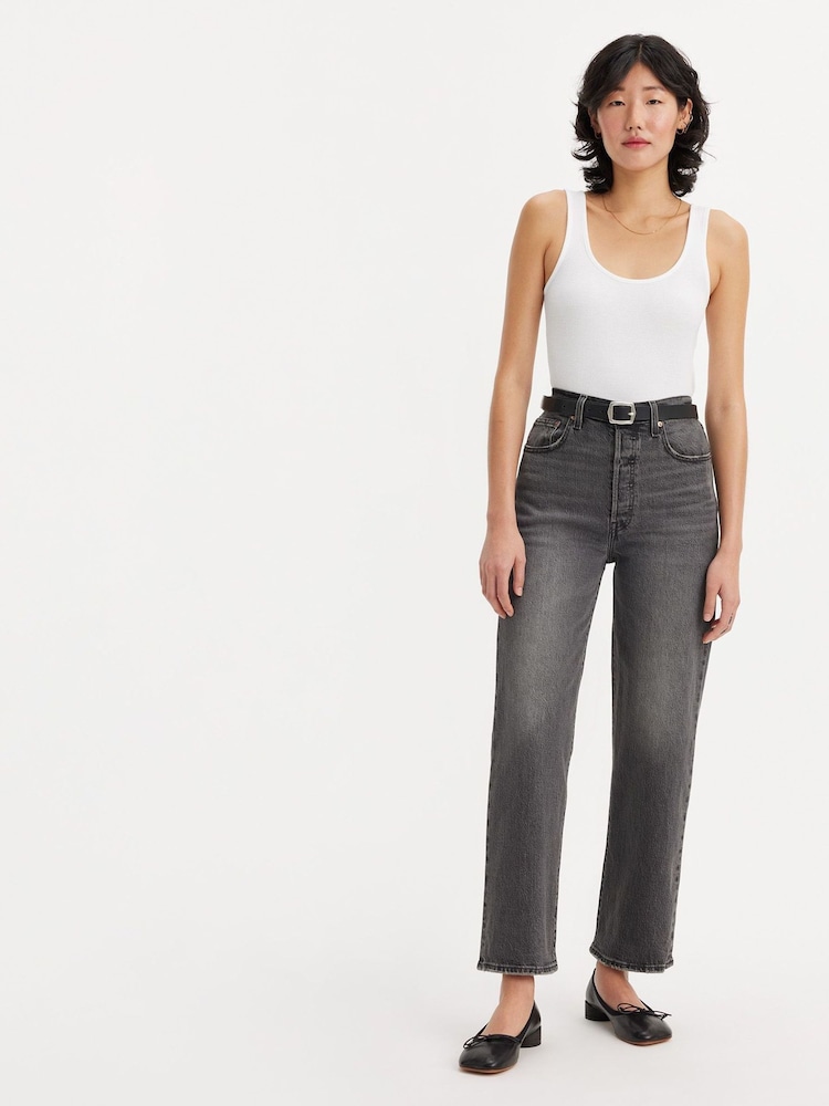 Grijs - Levi's® Ribcage jeans met enkellange rechte pijpen - Image 3 of 16