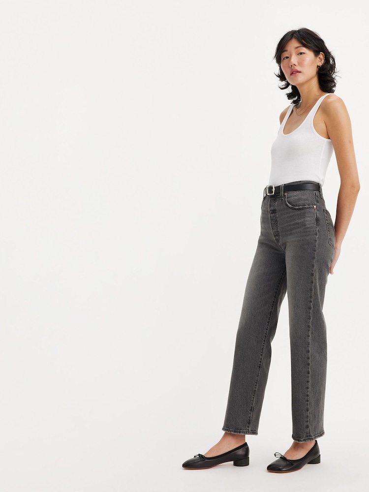 Grijs - Levi's® Ribcage jeans met enkellange rechte pijpen - Image 5 of 16