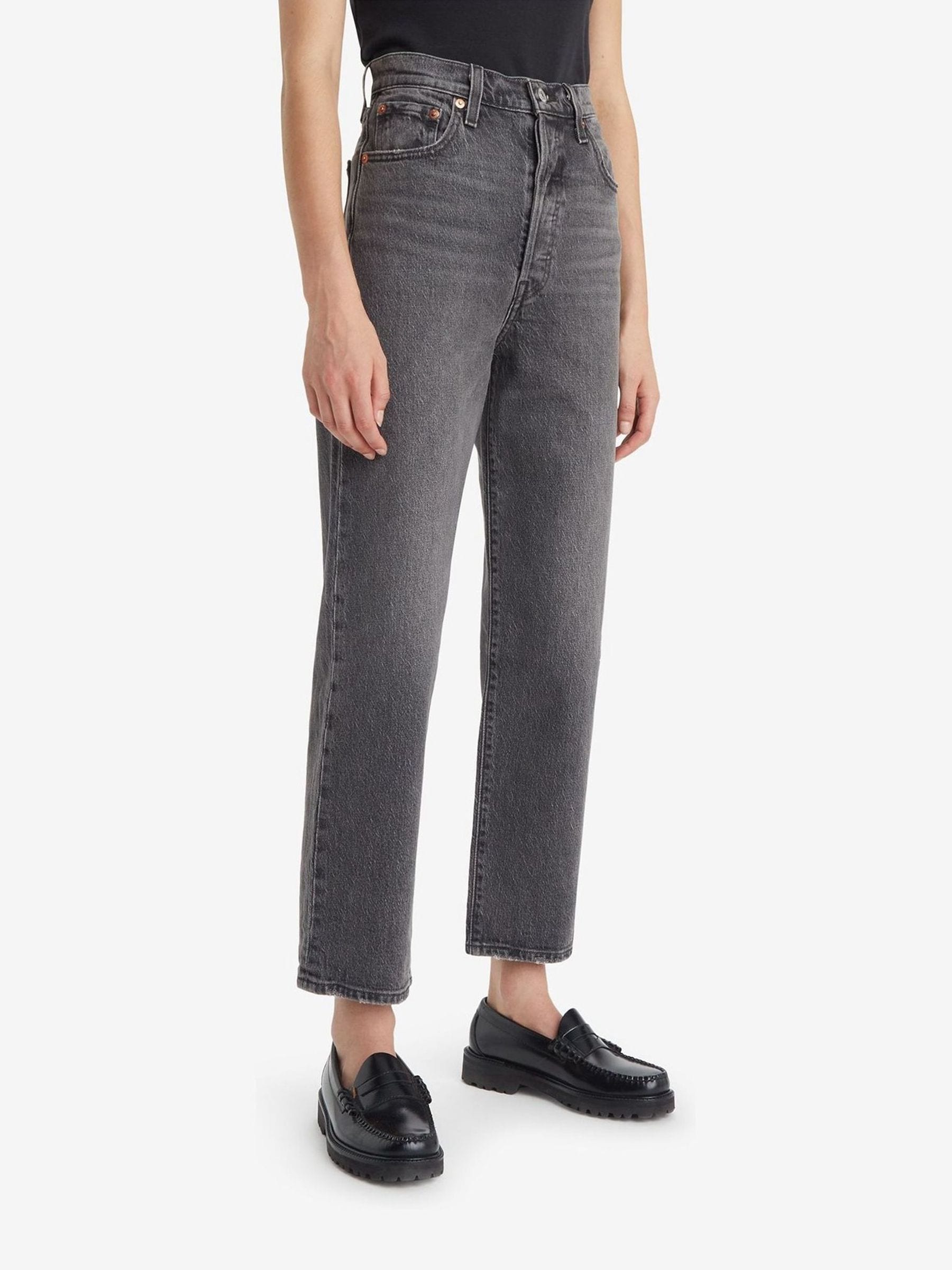Buy Levi s Grey Ribcage Straight Ankle Jeans from the Next UK online shop