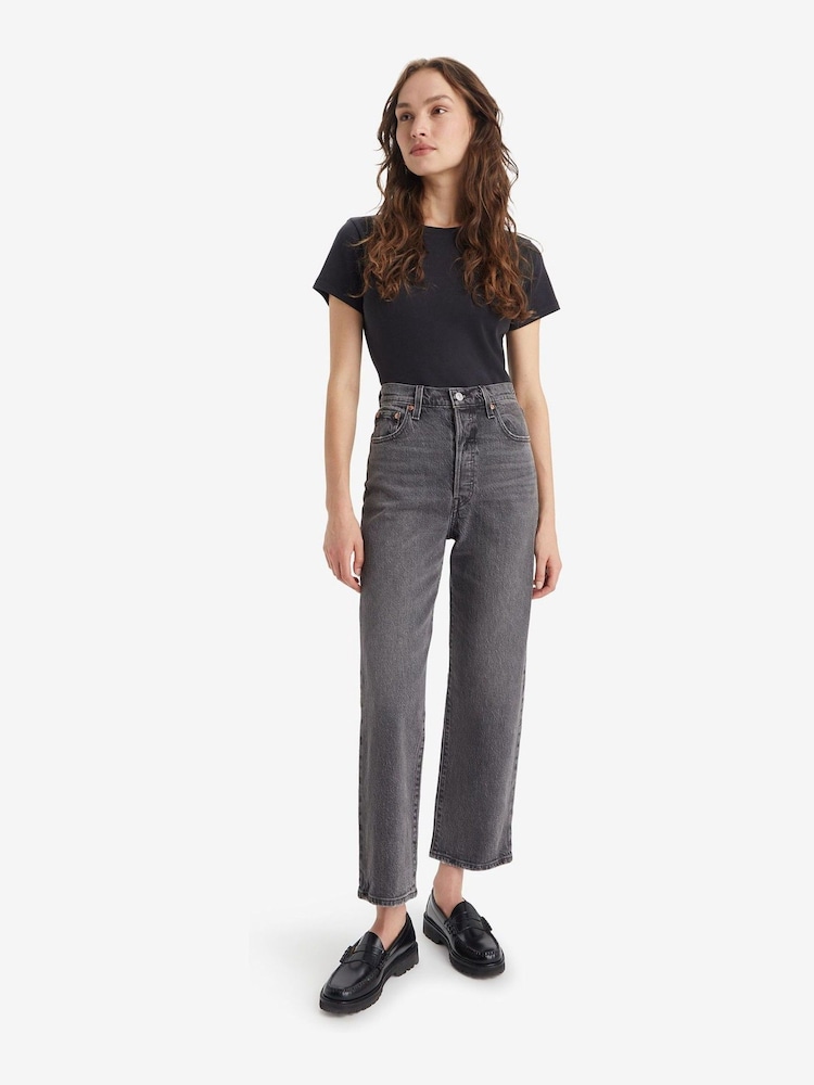 Grijs - Levi's® Ribcage jeans met enkellange rechte pijpen - Image 8 of 16