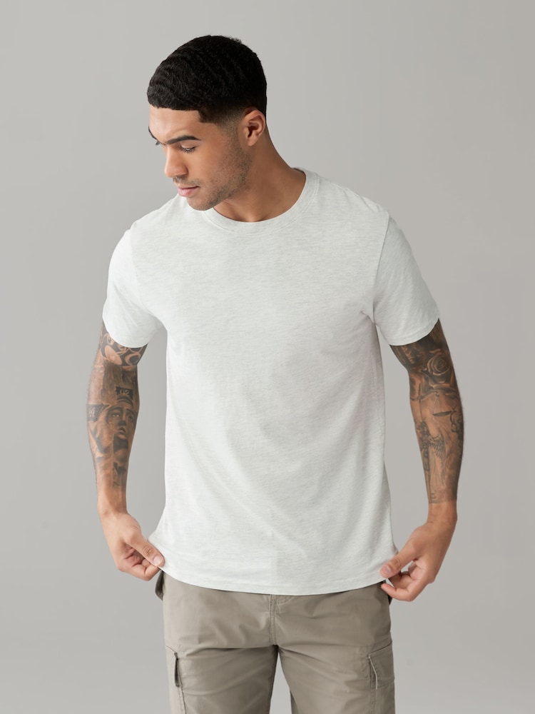 Neutrale kleurenmix - Normale Pasvorm - Essential katoenen T-shirts verpakking van 6 - Image 9 of 12