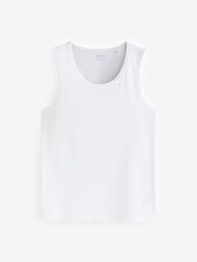 White/Blue/Pink/Mint Green 100% Cotton Vests 4 Pack - Image 10 of 14