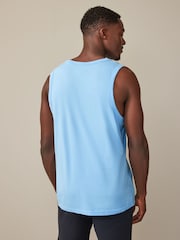 White/Blue/Pink/Mint Green 100% Cotton Vests 4 Pack - Image 7 of 14