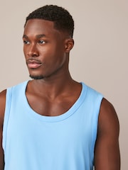 White/Blue/Pink/Mint Green 100% Cotton Vests 4 Pack - Image 8 of 14