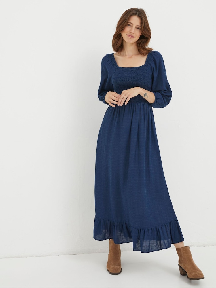 FatFace Blue Midi Dress - Image 1 of 5