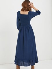 FatFace Blue Midi Dress - Image 2 of 5