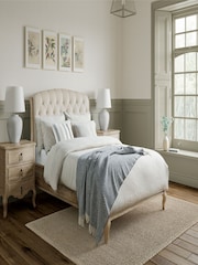 Feather & Black Pale Weathered Oak Salcombe Bed - Image 1 of 4