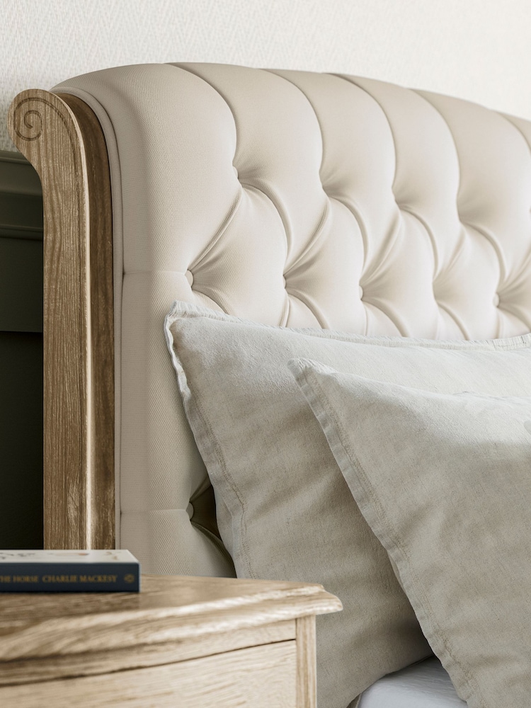 Feather & Black Pale Weathered Oak Salcombe Bed - Image 2 of 4