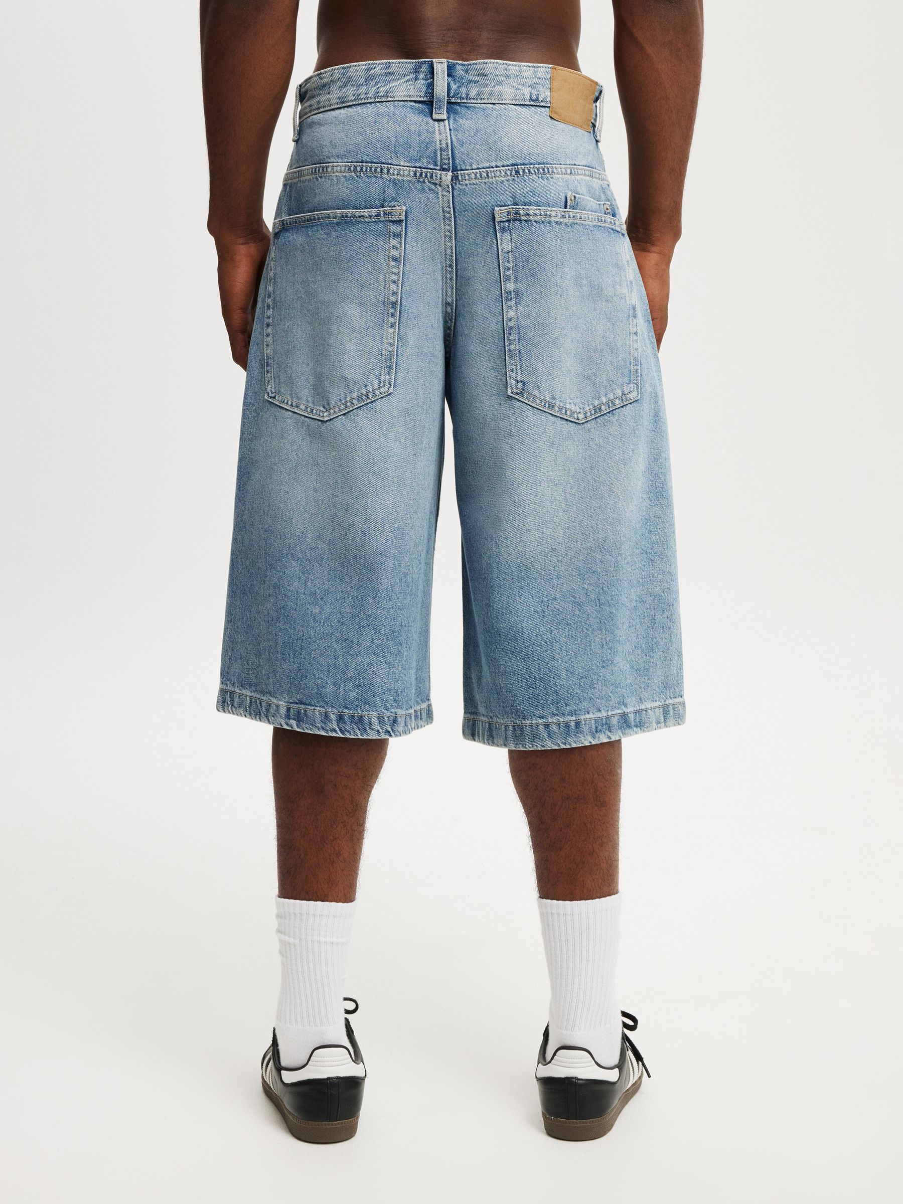Buy Cotton On Solace Blue Y2K Super Baggy Jort Shorts from Next
