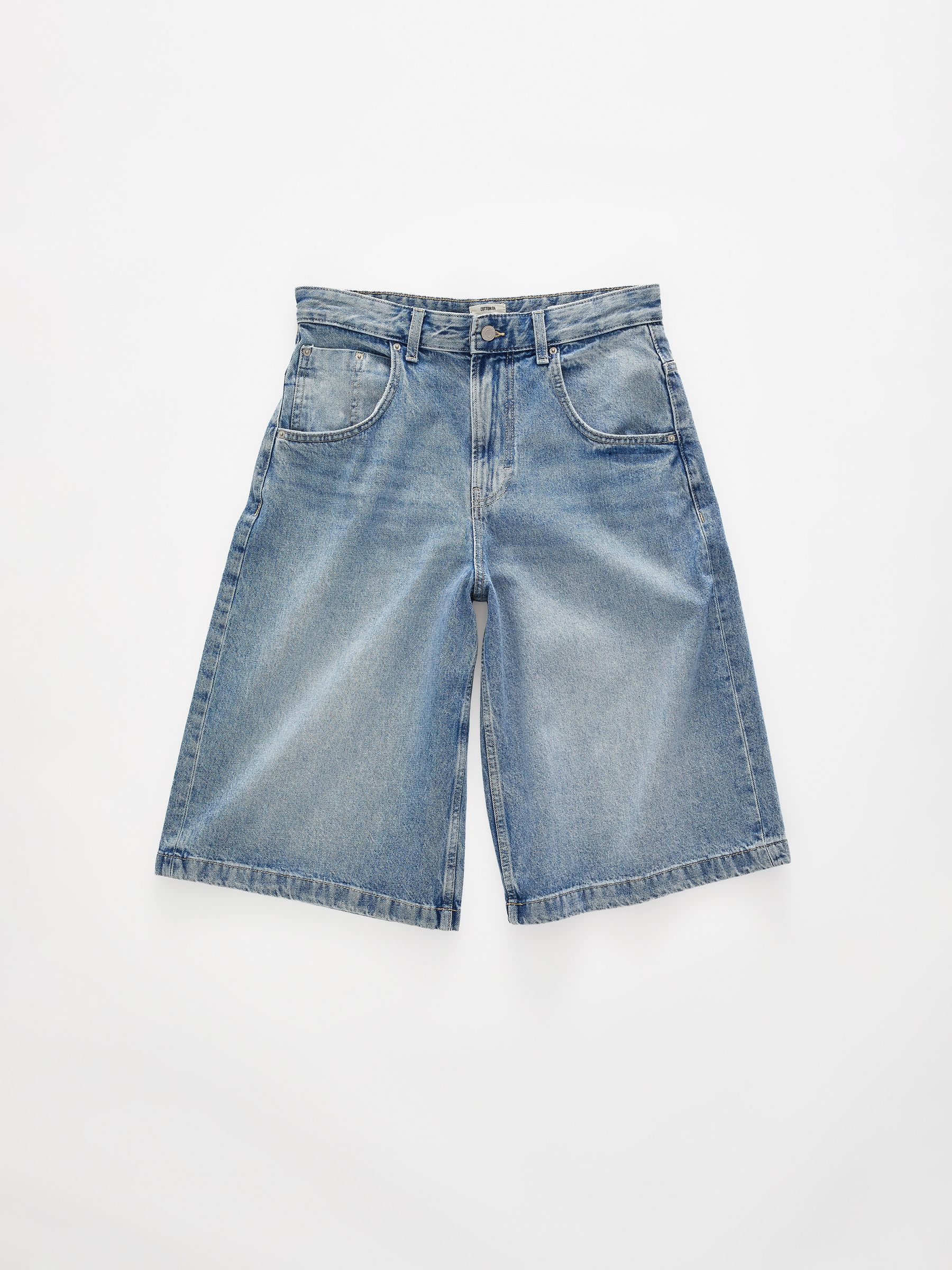 Buy Cotton On Solace Blue Y2K Super Baggy Denim Shorts from Next