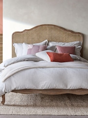 Feather & Black Weathered Oak Sienna Rattan Bed - Image 1 of 4