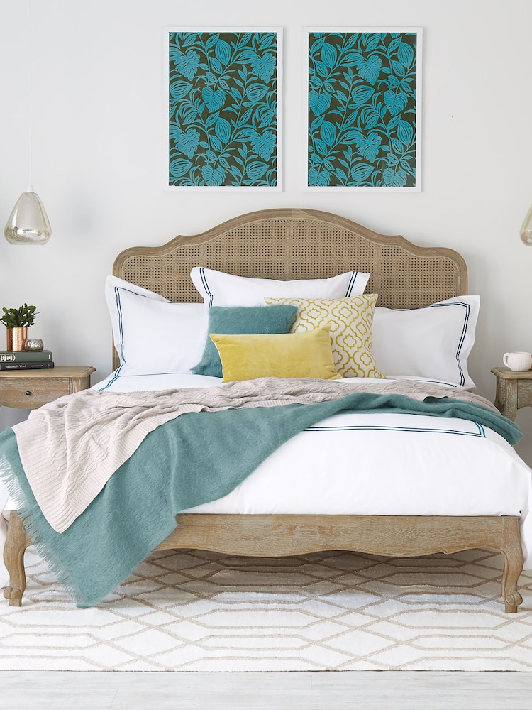 Feather & Black Weathered Oak Sienna Rattan Bed - Image 2 of 4