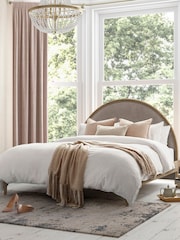 Feather & Black Weathered Oak Aubrey Half Moon Bed - Image 1 of 3