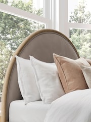 Feather & Black Weathered Oak Aubrey Half Moon Bed - Image 2 of 3
