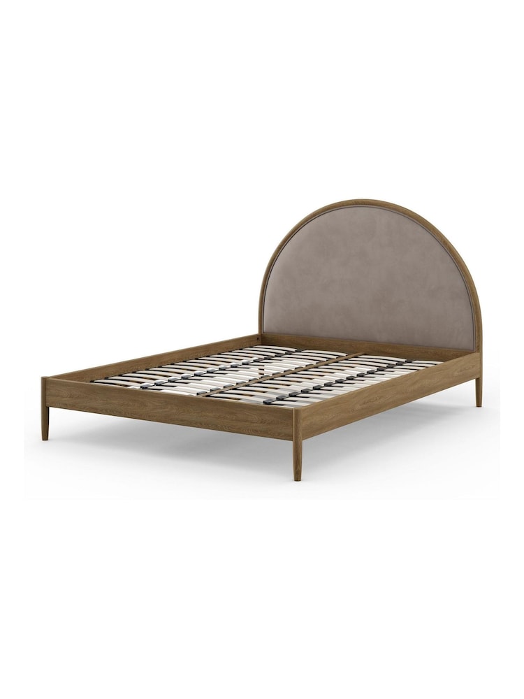 Feather & Black Weathered Oak Aubrey Half Moon Bed - Image 3 of 3