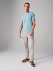 Blue Light Slim Fit Essential Crew Neck 100% Cotton T-Shirt - Image 2 of 7