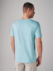 Blue Light Slim Fit Essential Crew Neck 100% Cotton T-Shirt - Image 3 of 7