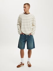 Cotton On Blue Baggy Denim Shorts - Image 3 of 5