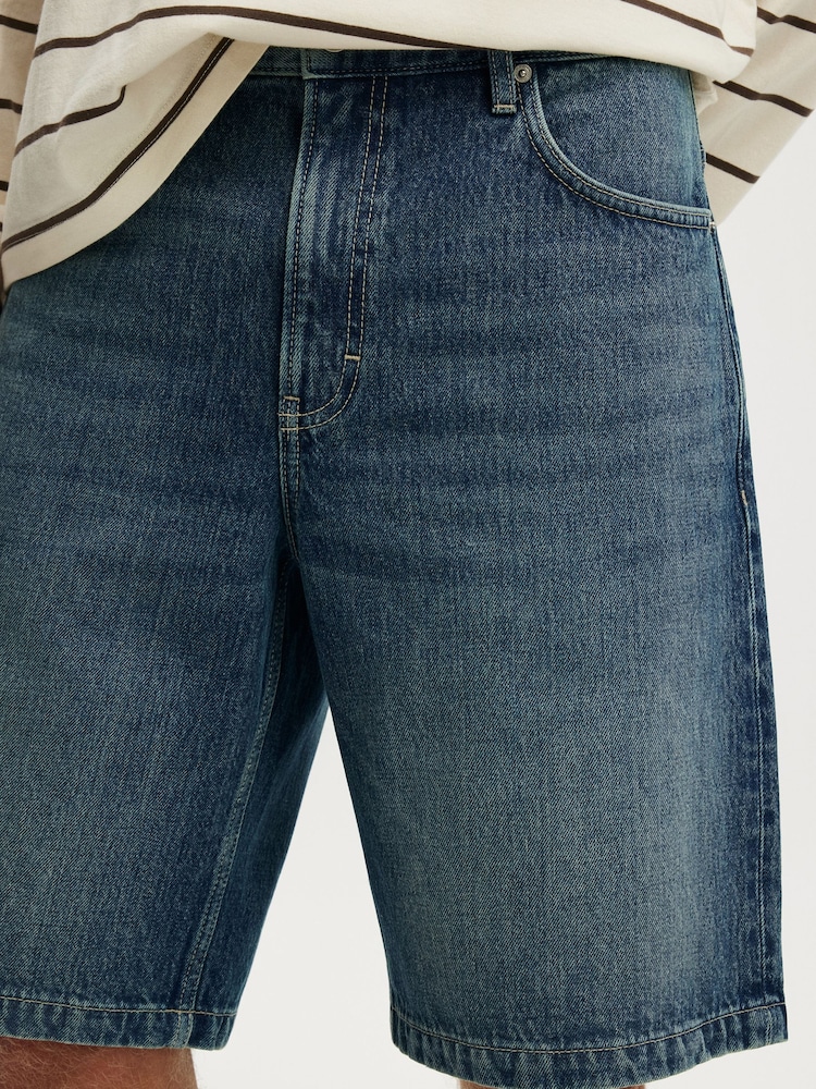 Cotton On Blue Baggy Denim Shorts - Image 5 of 5