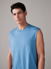 Blue 100% Cotton Vest - Image 4 of 8