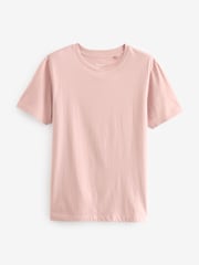 Pink Slim Fit Essential Crew Neck 100% Cotton T-Shirt - Image 5 of 7