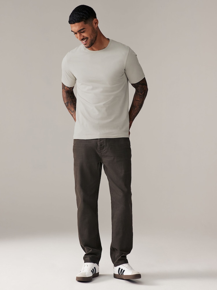 neutre - Slim Fit (Slim Fit) - T-shirt Essential Col rond en coton - Image 3 of 7