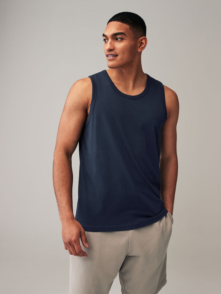 Noir/Marine/Blanc/Bleu - Gilets en coton 100% 4 Lot - Image 9 of 14