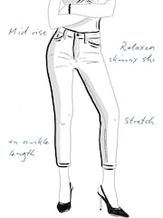 River Island Black Mid Rise Bum Sculpt Skinny Jeans - Image 7 of 7