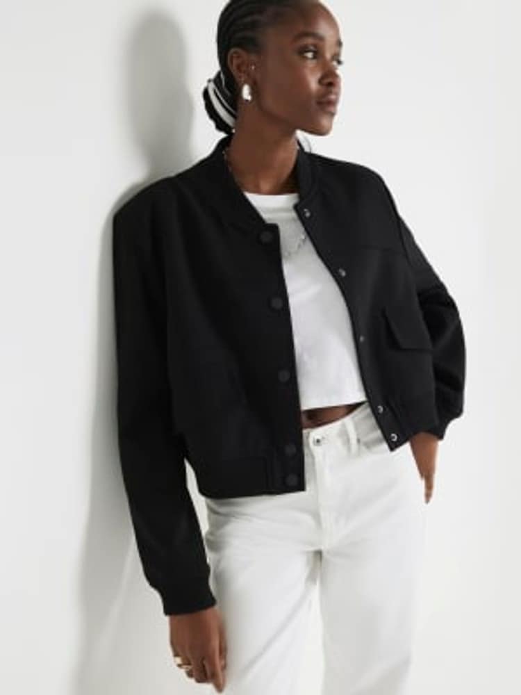 Dark black - River Islan Bomberjacke in Tailored Fit - Bild 1 von 4