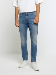River Island Light Blue Skinny Fit 100% Cotton Jeans - Image 1 of 6