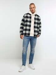 River Island Light Blue Skinny Fit 100% Cotton Jeans - Image 4 of 6