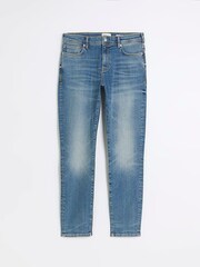 River Island Light Blue Skinny Fit 100% Cotton Jeans - Image 5 of 6