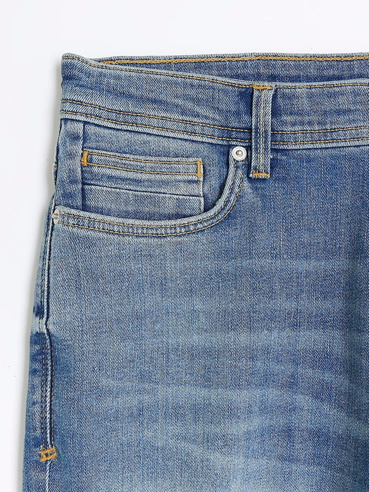 River Island Light Blue Skinny Fit 100% Cotton Jeans - Image 6 of 6
