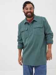 FatFace Thompson Green Smock Overshirt - Image 2 of 6