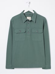 FatFace Thompson Green Smock Overshirt - Image 6 of 6