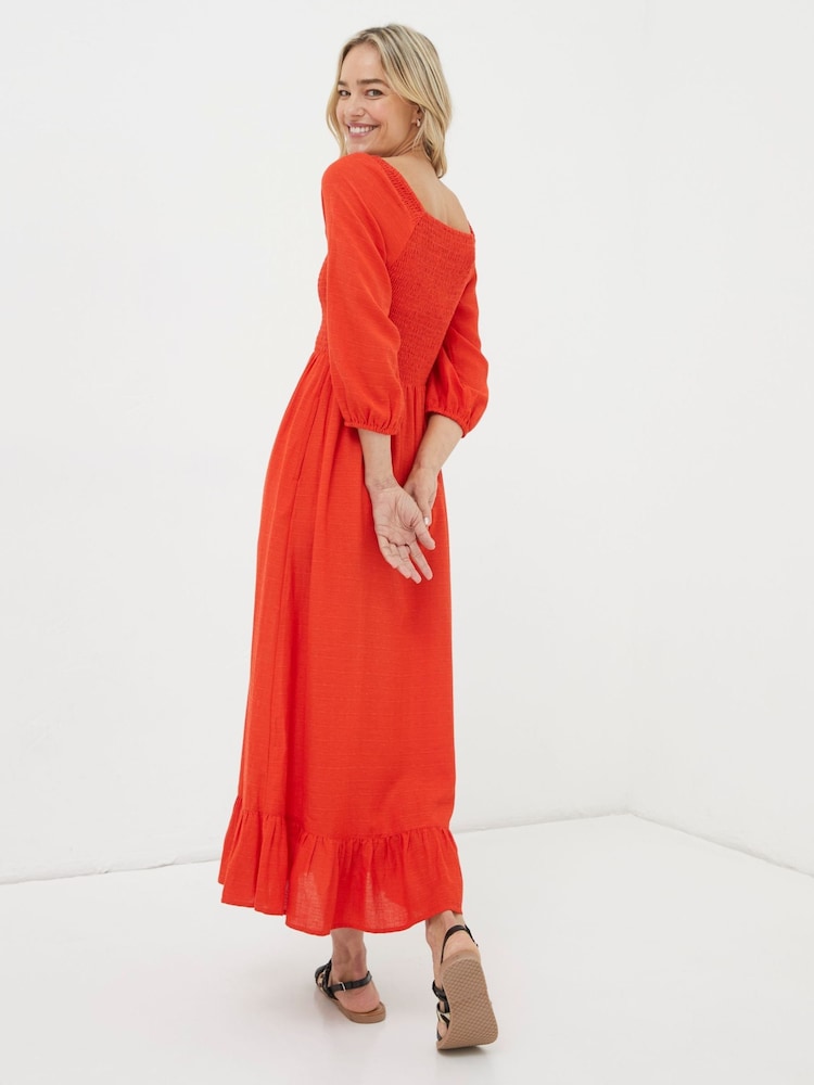 FatFace Red Midi Dress - Image 2 of 6