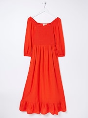 FatFace Red Midi Dress - Image 6 of 6