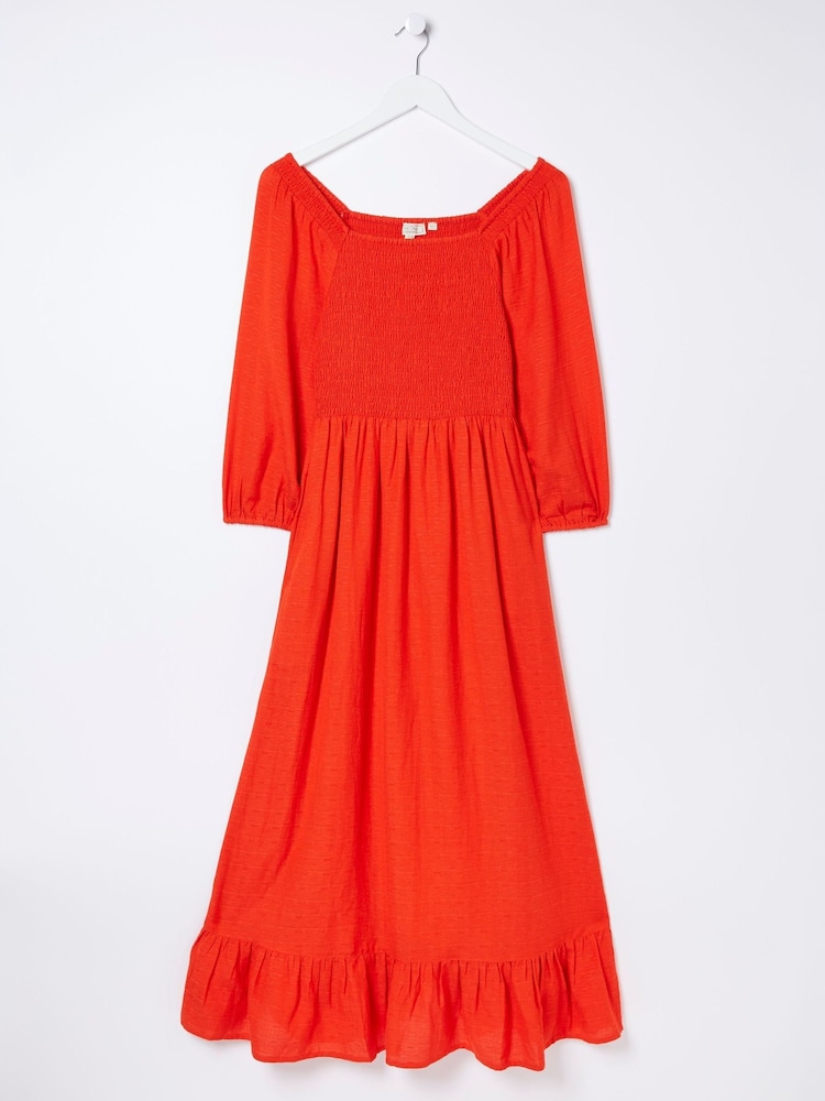 FatFace Red Midi Dress - Image 6 of 6