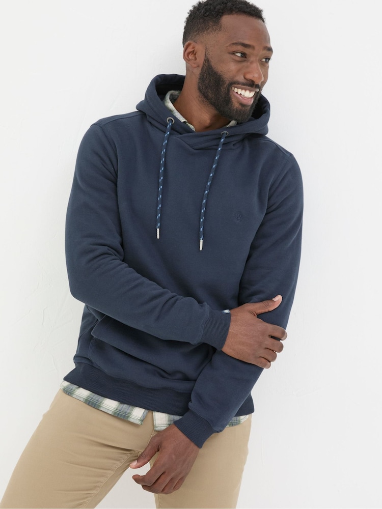 FatFace Brooke Navy Blue Overhead Hoodie - Image 1 of 6